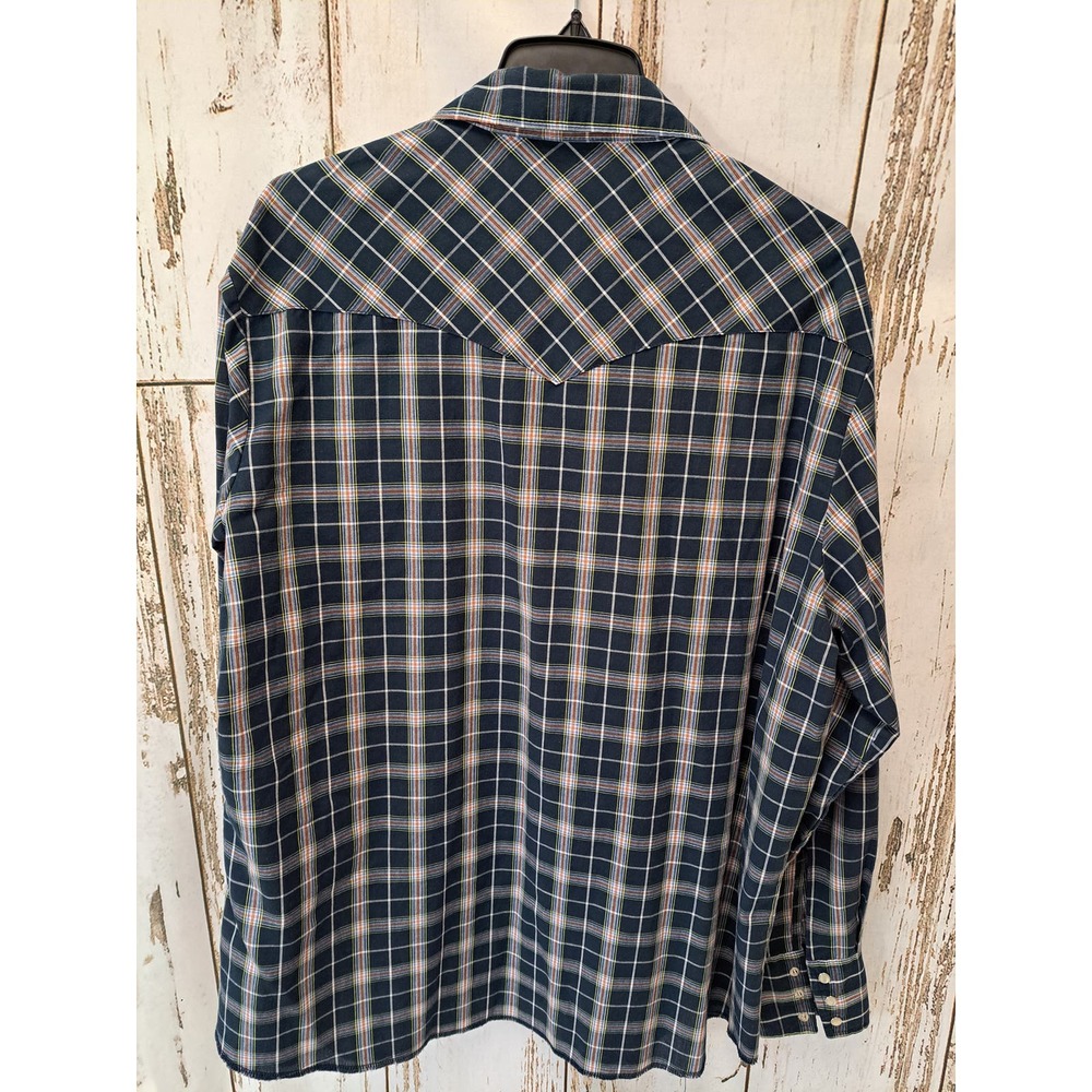 Wrangler Western Shirts Men's Long-Sleeved Button-Down Checkered Shirt - Picture 2 of 7